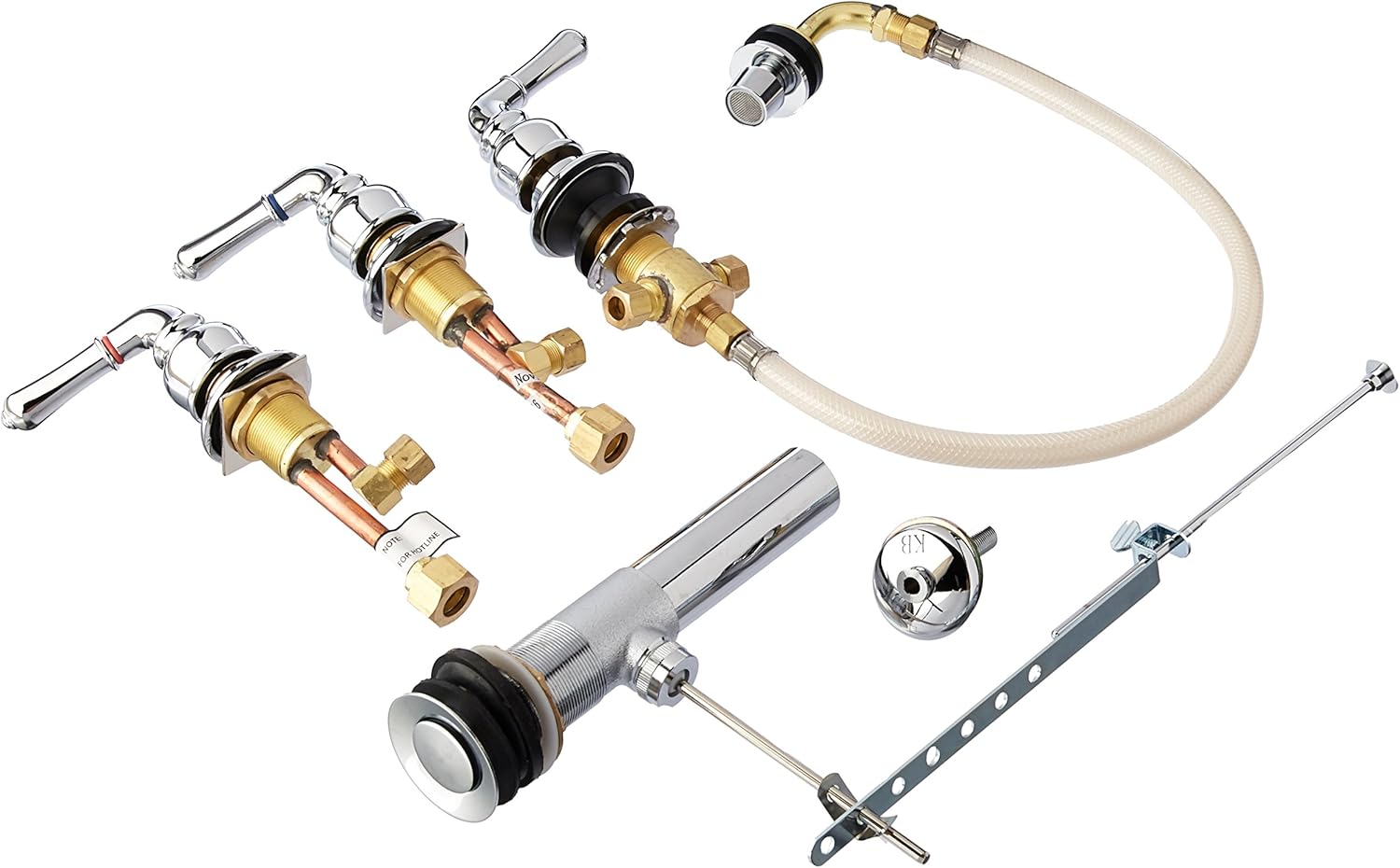 Kingston Brass KB321 Magellan Triple Handle Bidet Faucet with Magellan Lever Handles, Polished Chrome