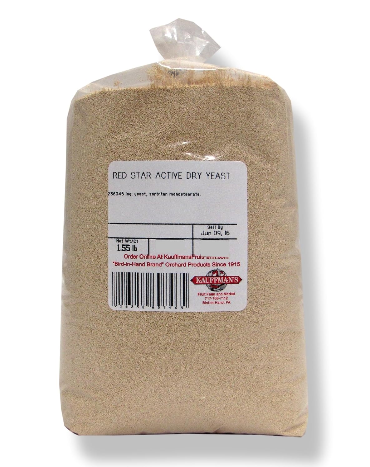 Red Star Active Dry Yeast, Bulk 1.5 Lb. Bag Grocery