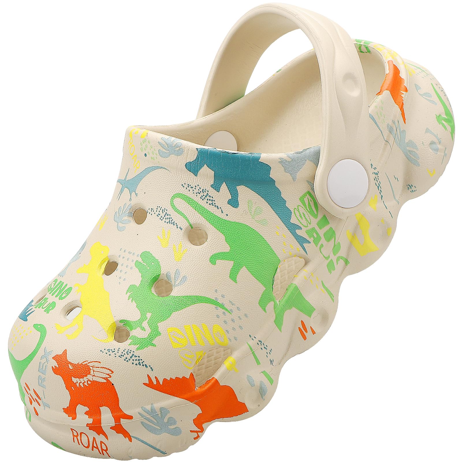 OWIF Toddler Clogs Boys Girls Kids Dinosaur Garden Shoes Slip on Sandals Slides Water Summer Shoes for Outdoor Beach Pool