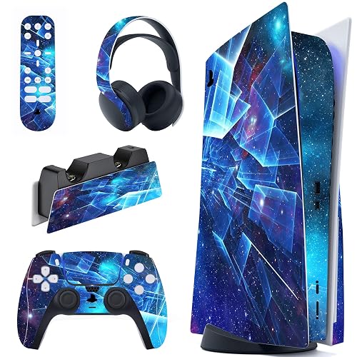 PlayVital Galaxy Skin Decal for PS5 Console Set