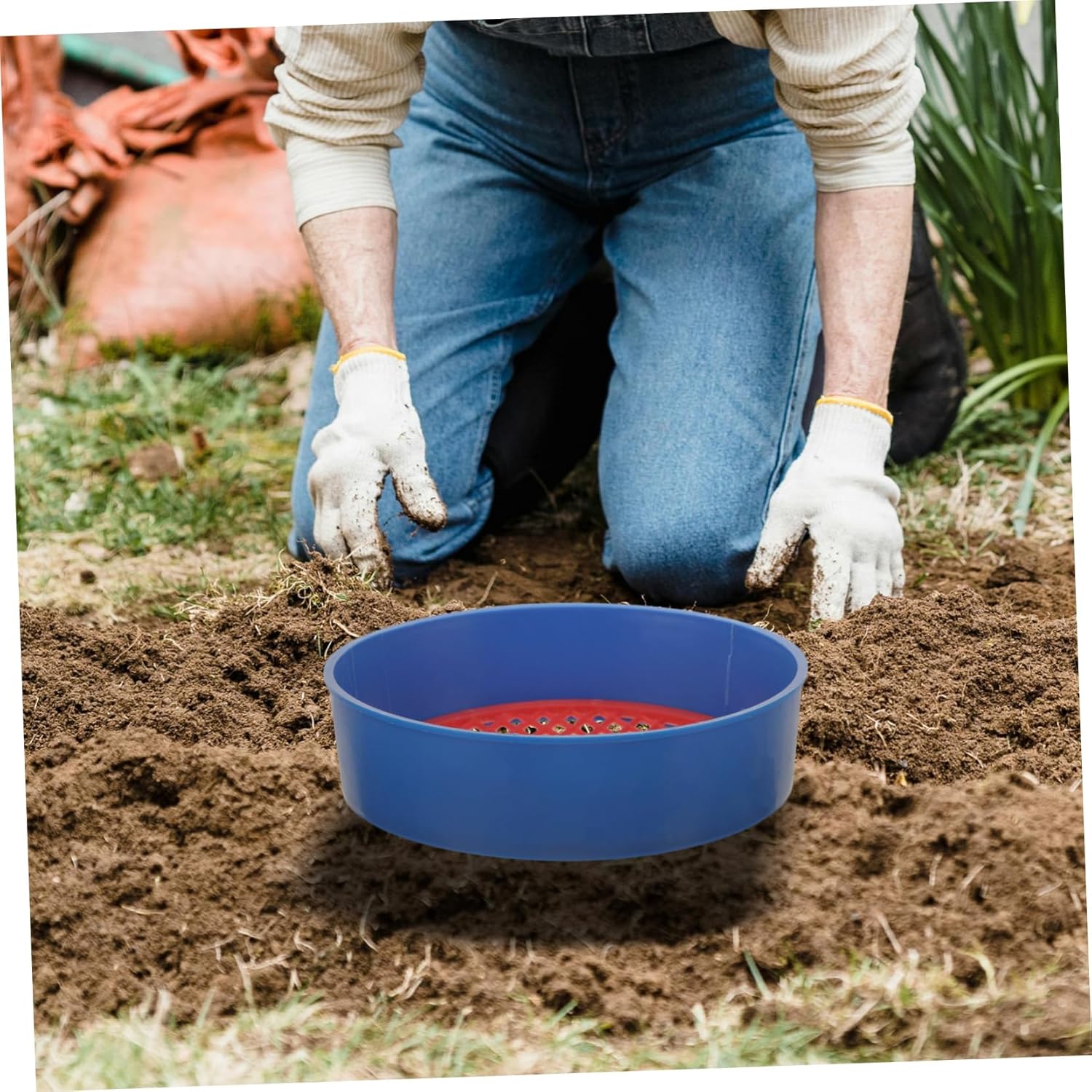 15sets Plastic Soil Sifter Mesh Sieves for Gardening Lightweight Tools for Rocks and Debris and Easy to Use Garden Sifting Pan Interchangeable Screens