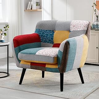 25 Round Glass Dining Table Decor Ideas That Feel Elegant and Airy 38 Bonzy Home Modern Oversized Accent Chair for Living Room, Colorful Boho ...