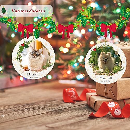 Miniatura 53 de Adornos personalizados para perro para árbol de Navidad 2024, adorno de Navidad personalizado para perros con nombre, regalos de decoración de árbol