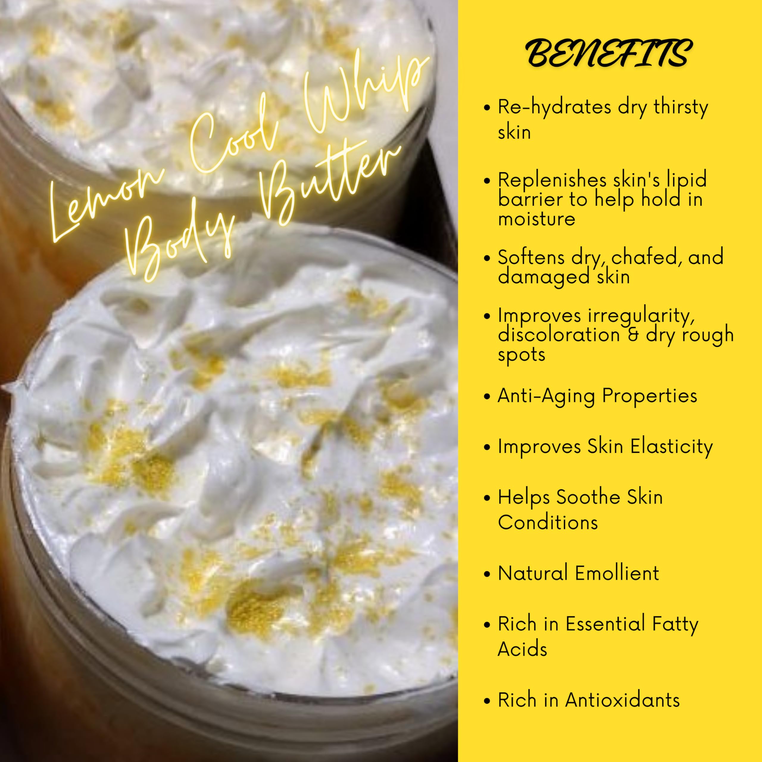 Be U Naturals Lemon Cool Whip Body Butter