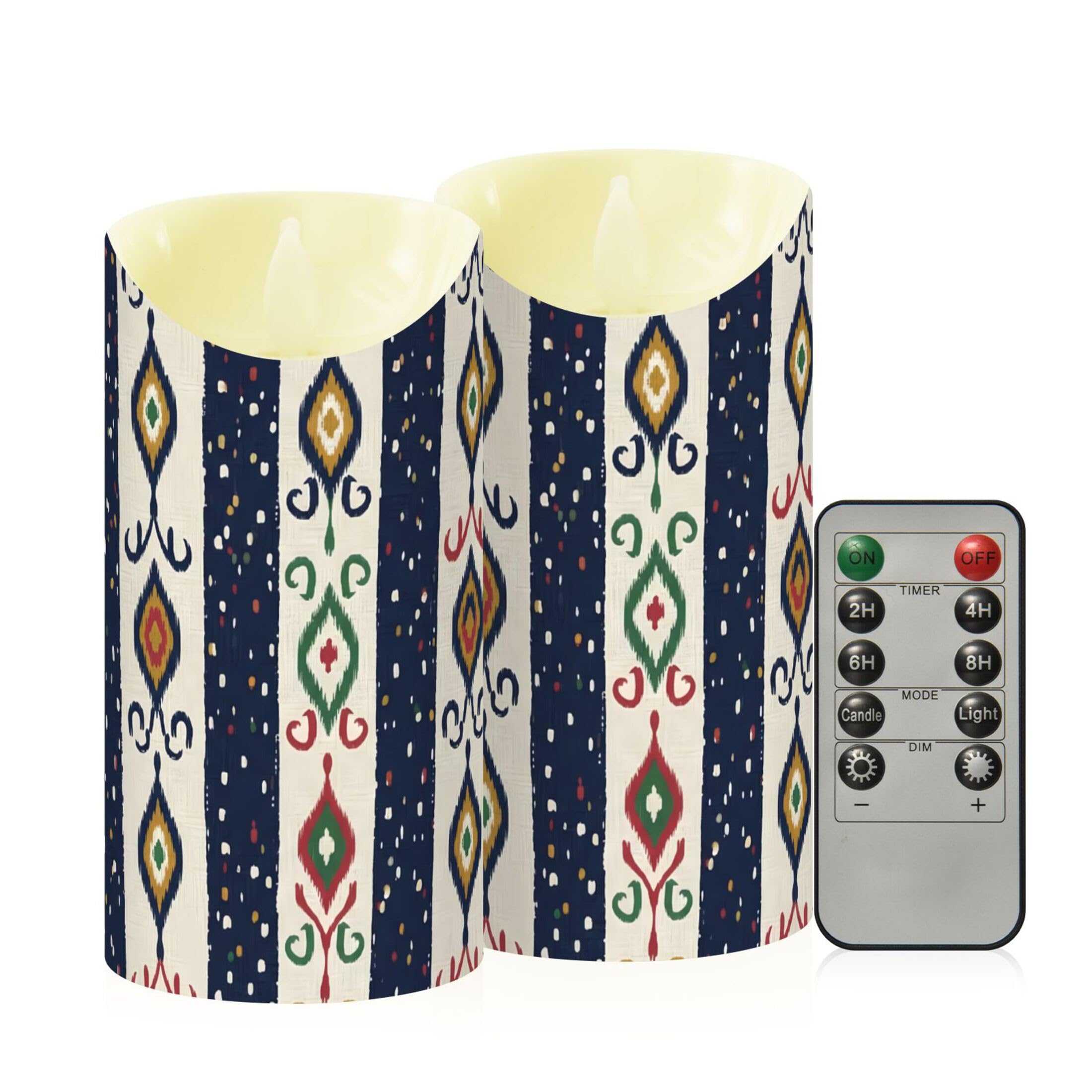 Kutsu Flameless Candles Set of 2, Battery Operated LED Flickering Candles