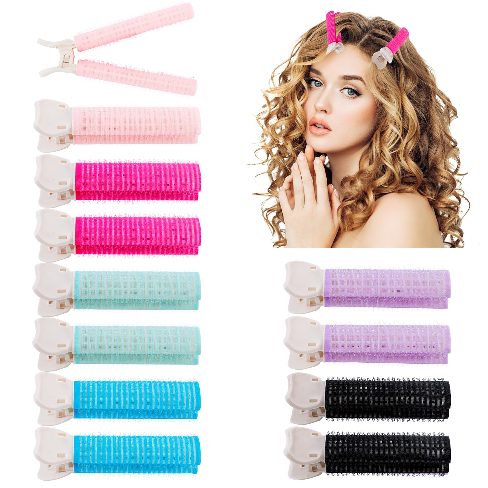 Amazon.co.jp: BAHABY 12個 ベルクロヘアクリップ ボリューム用 ルーツ 