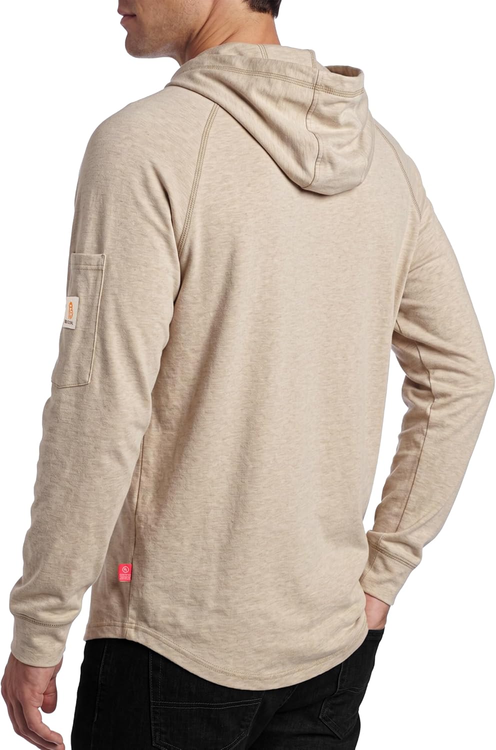BOCOMAL FR Hooded T Shirts Heather Series 6oz Flame Resistant NFPA2112 CAT2 Fire Retardant Hoodies Work Shirt