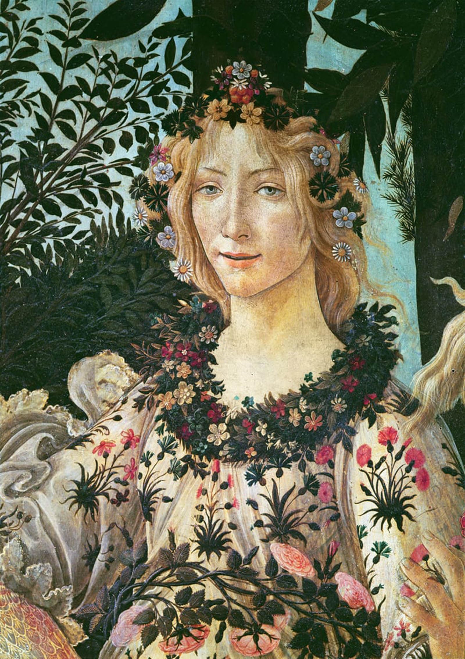 ARTXLXXBN Famous Prints Artwork Pictures Poster Painting Art Spring detail of flora as the hour of spring by Sandro Botticelli Artwork Landscape Pictures for Home Decor 60x90cm