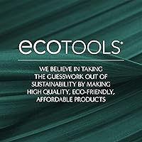 Vista 9 de EcoTools Brocha facial de base clásica, para base líquida y crema, cepillo de base plana, brocha de maquillaje para maquillaje natural, cobertura