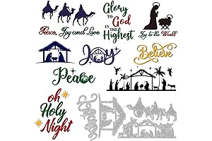 Whaline 9Pcs Christmas Nativity Metal Die Cuts