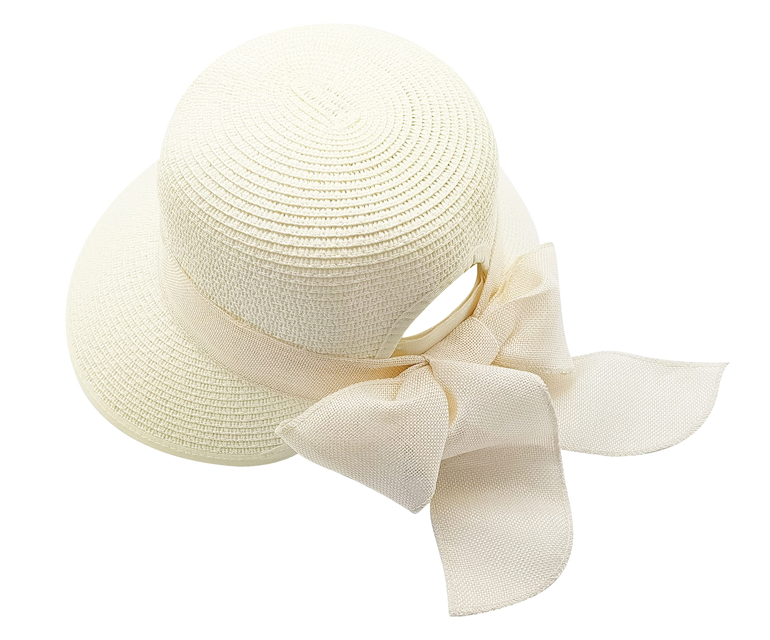 Carnavalife Sombrero Playa Mujer de Papel para el Sol, Pamela Verano para Mujer UPF 50 de ala Ancha Plegable,Talla única