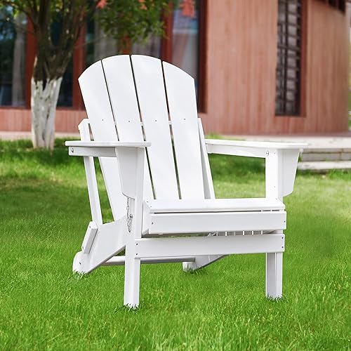 Miniatura 2 de Sillas Adirondack plegables, silla de patio, silla Adirondack de patio, resistente a la intemperie, HDPE para exteriores, para todo tipo de clima,