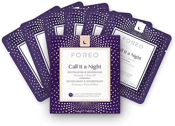 FOREO Call It A Night Revitalizing & Nourishing UFO Activated Mask, 7 count