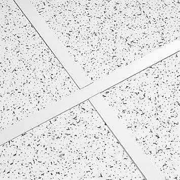 CORTEGA 769 Acoustic Ceiling Tiles - 2x4, 12 White Tiles for Suspended Ceiling Grid
