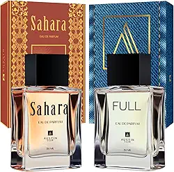 Perfume Masculino Arabe Kit Com 2: Sahara E Full Oriental Amadeirado Longa Duração Eau De Parfum 50ml Cada