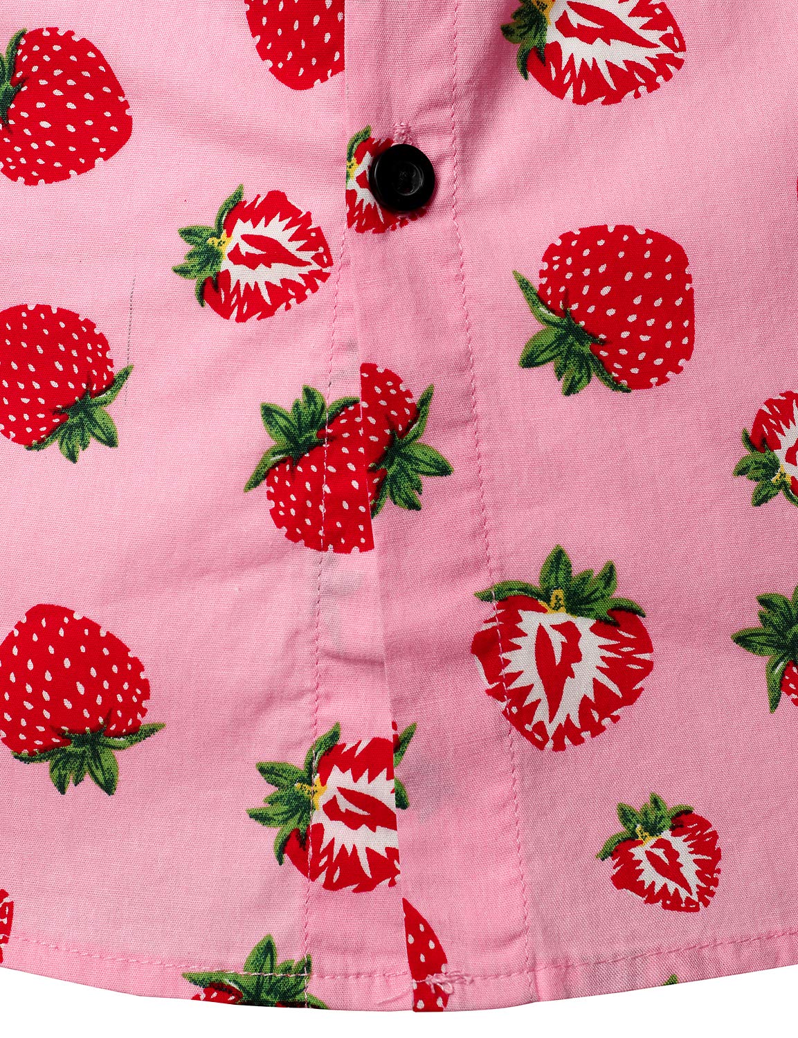 JOGAL Camicia hawaiana a maniche corte con bottoni in cotone da uomo