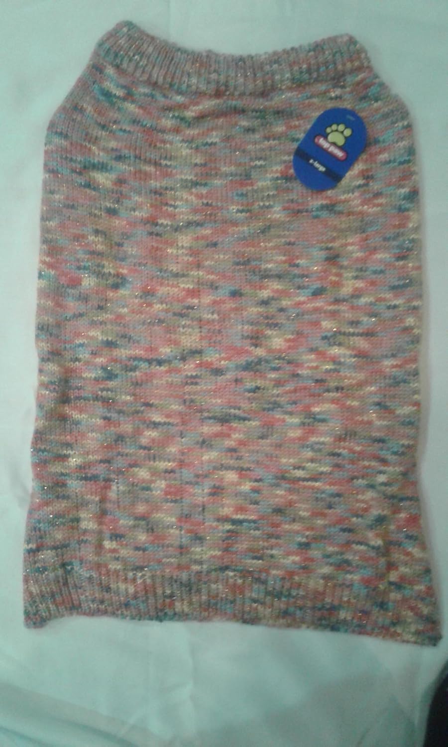 TOP PAW Multi Colored Lurex Dog SweaterXLarge Pet