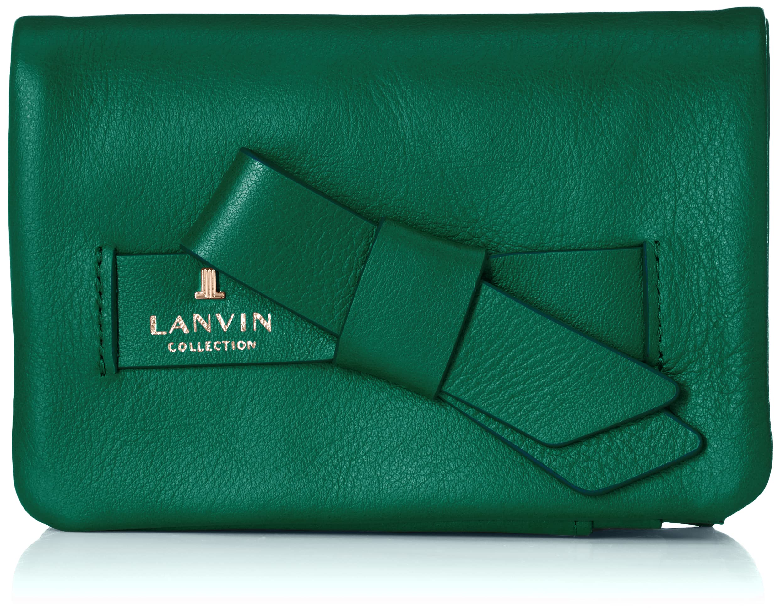 【未使用】ランバンコレクション 2つ折り財布　リボン　ベージュ　ラペリパース Amazon | [LANVIN COLLECTION] 二つ折り財布 ラペリパース 65-6611