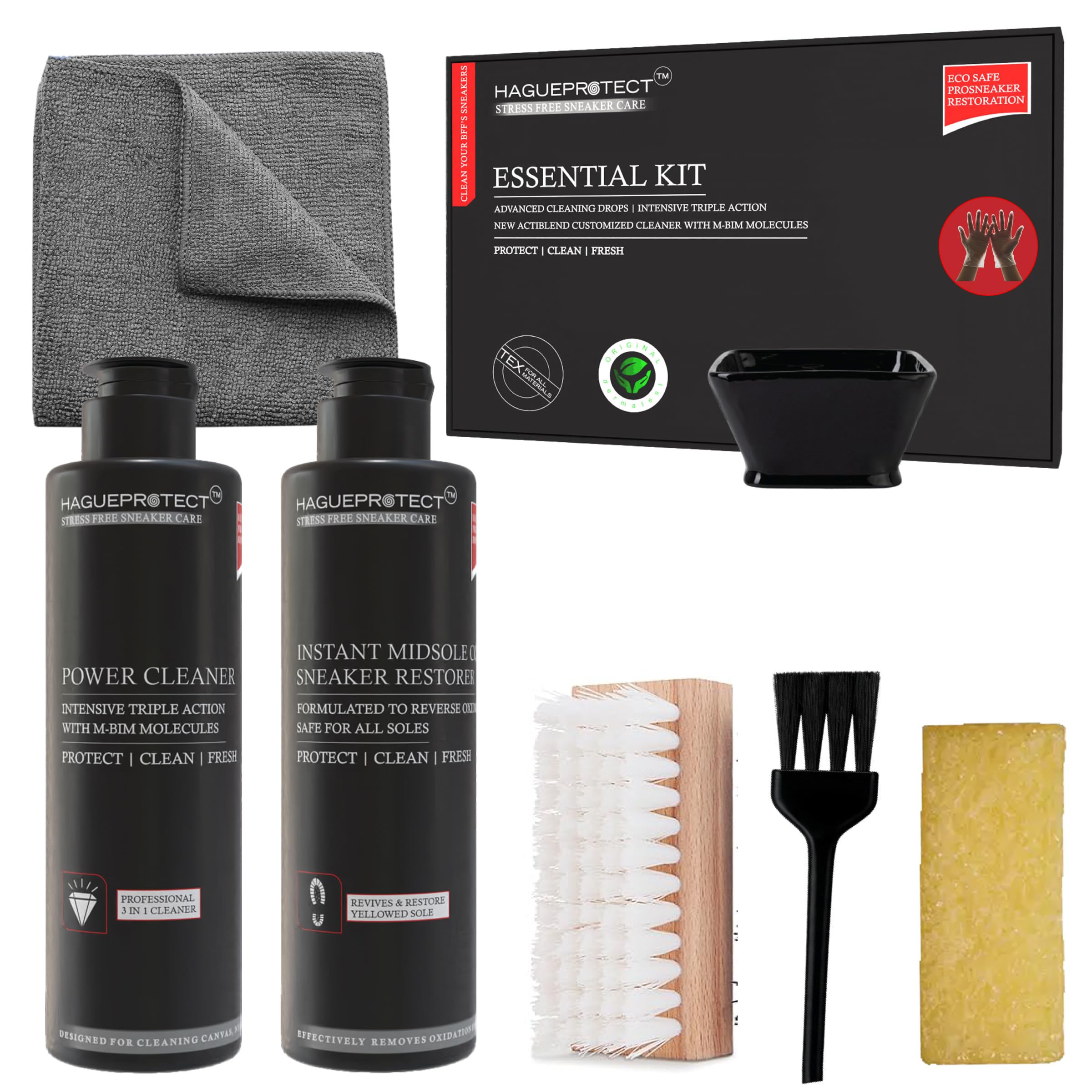 Essential Shoe Cleaning Kit | Sneaker Cleaning kit-Cleaning Solution, Brushes & More| Complete Sneaker Cleaning Kit for Sneaker Enthusiast