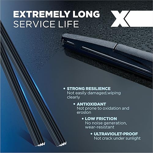 Miniatura 5 de Repuesto de limpiaparabrisas trasero de 10 pulgadas para Honda HR-V 2022-2016, Outlander Sport 2022-2011 Nissan Leaf 2017-2011 Mazda CX-3 21-16,