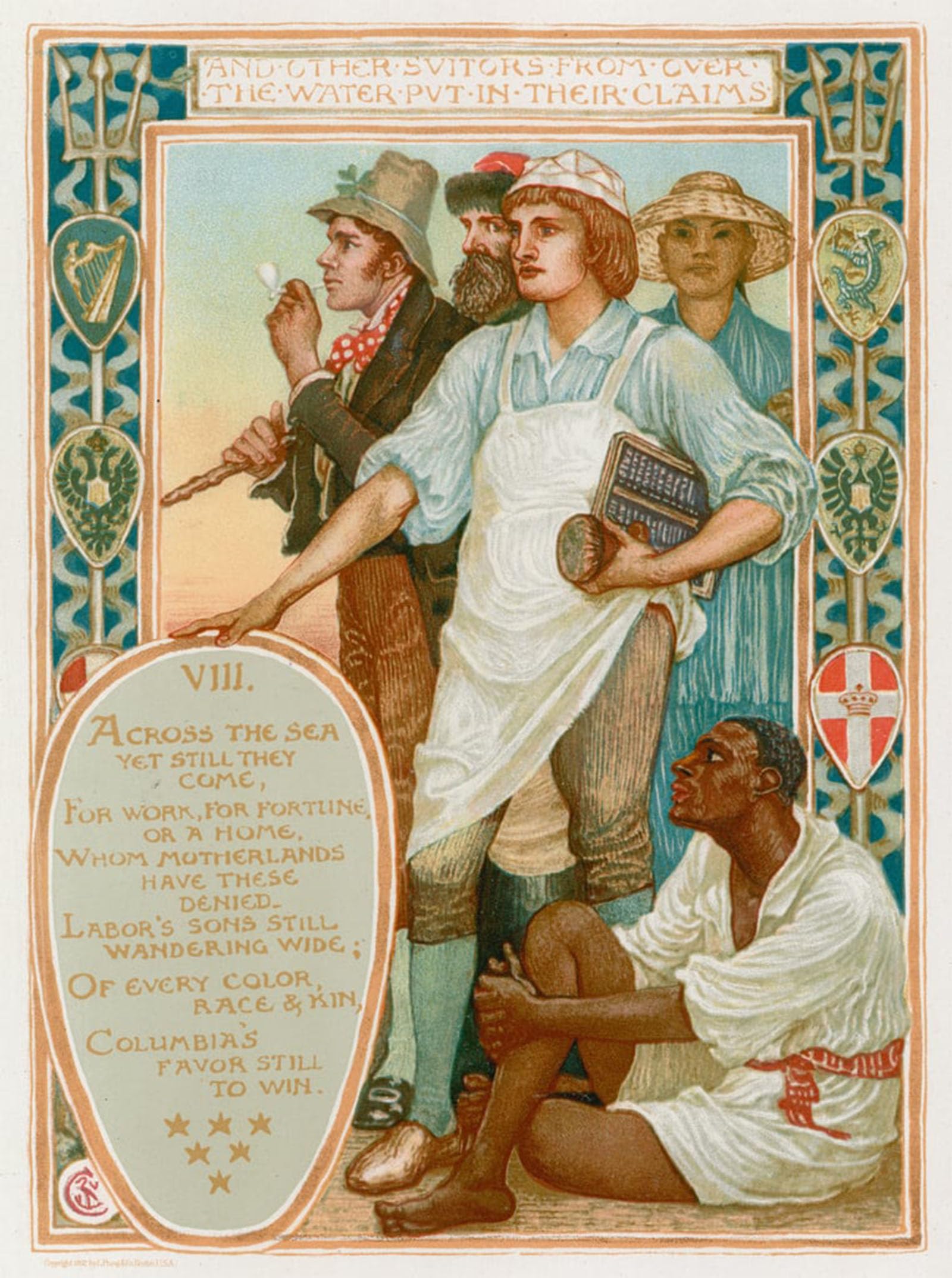 Póster de graffiti Altri corteggiatori de Walter Crane impresión 60x90cm para pared 5