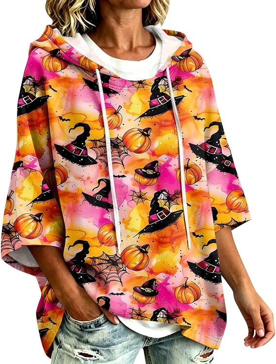 Halloween Sweatshirt for Women Cute Ghost Hoodies for Halloween Outfit