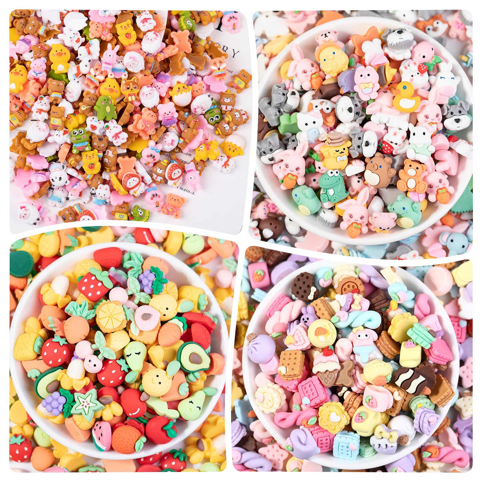 Juego de Slime Charms Multicolor 100 Piezas Resina Encantos para Manualidades