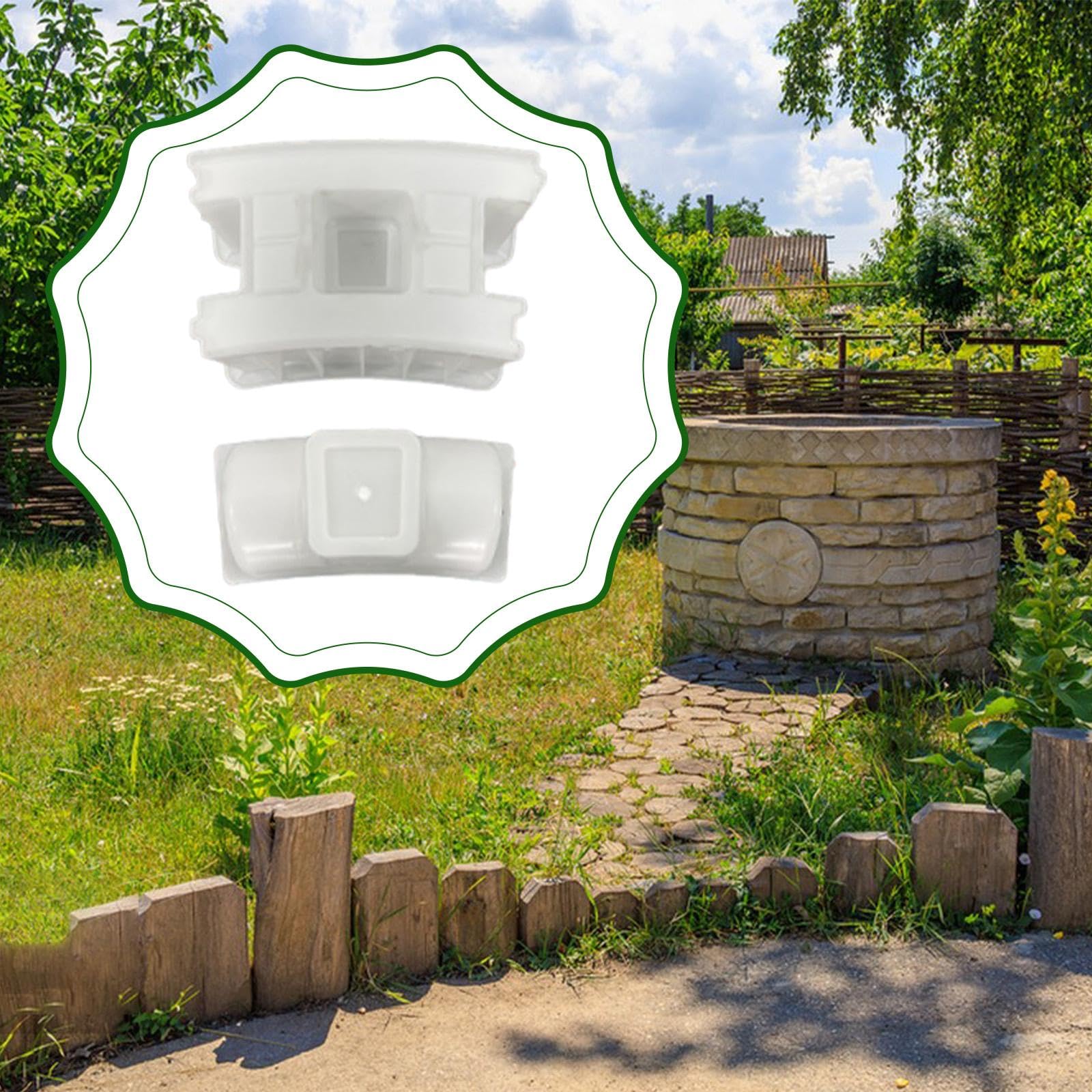 Generic Constructor de Pozos de Hormigón para Bricolaje, Molde de Pozo Exterior, Bloques de Hormigón para Patio Trasero, Jardín O Césped, 120cm