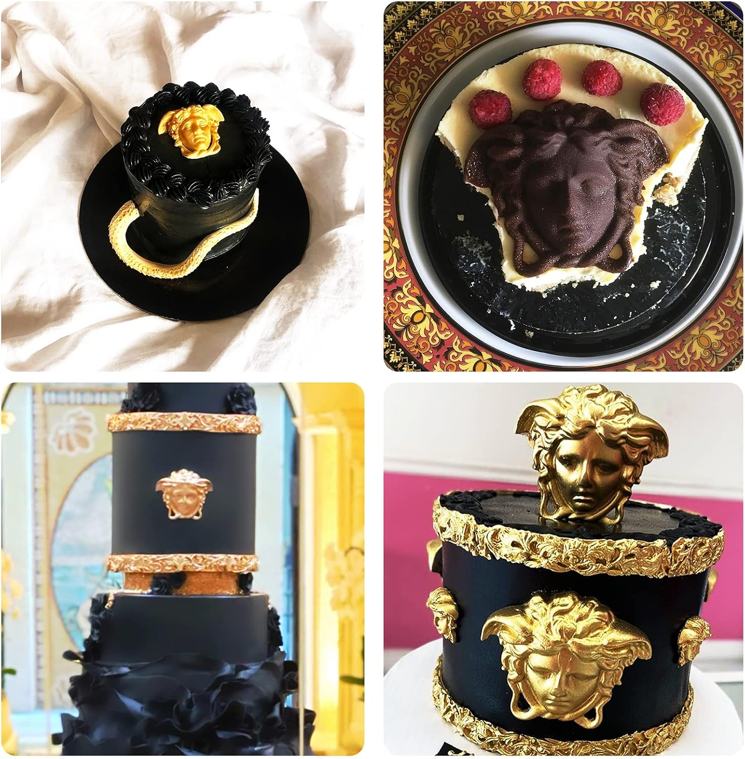 Medusa Fondant Silicone Mold, Mythology Goddess Chocolate Baking Mold, Cartoon Head Craft Decor Mold for Cake Decoration Cupcake Topper Candy Sugar Craft Gum Paste Clay Resin Soap Candle