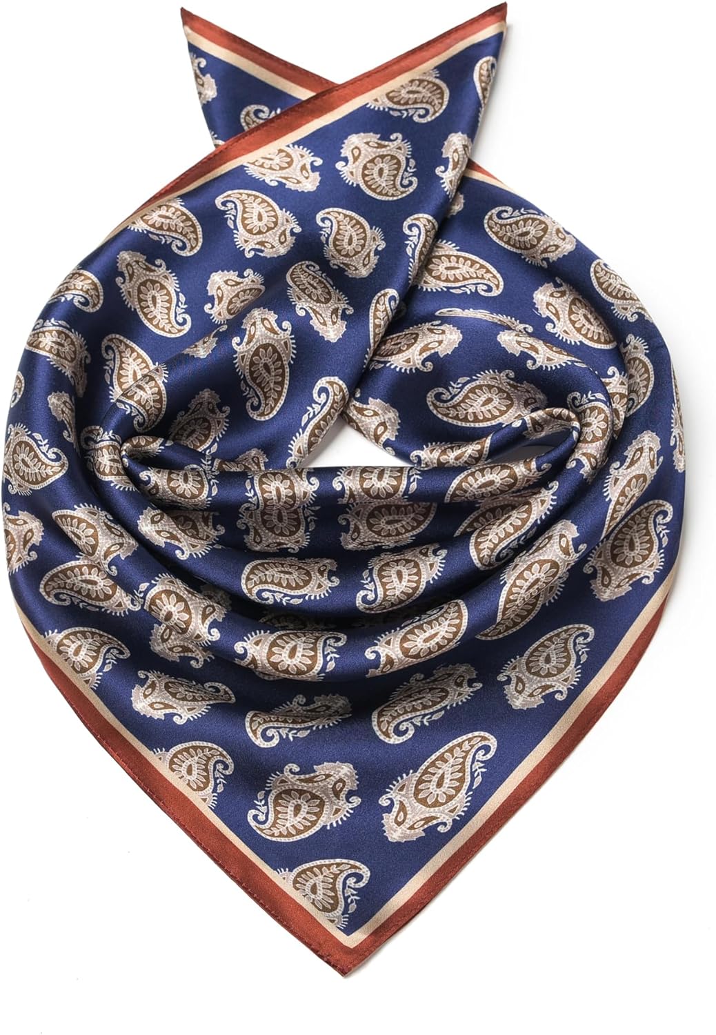 Men's 100% Mulberry Silk Square Scarf 21"x21" - Lightweight for Business/Wedding/Casual, With Gift Packed - Image 4