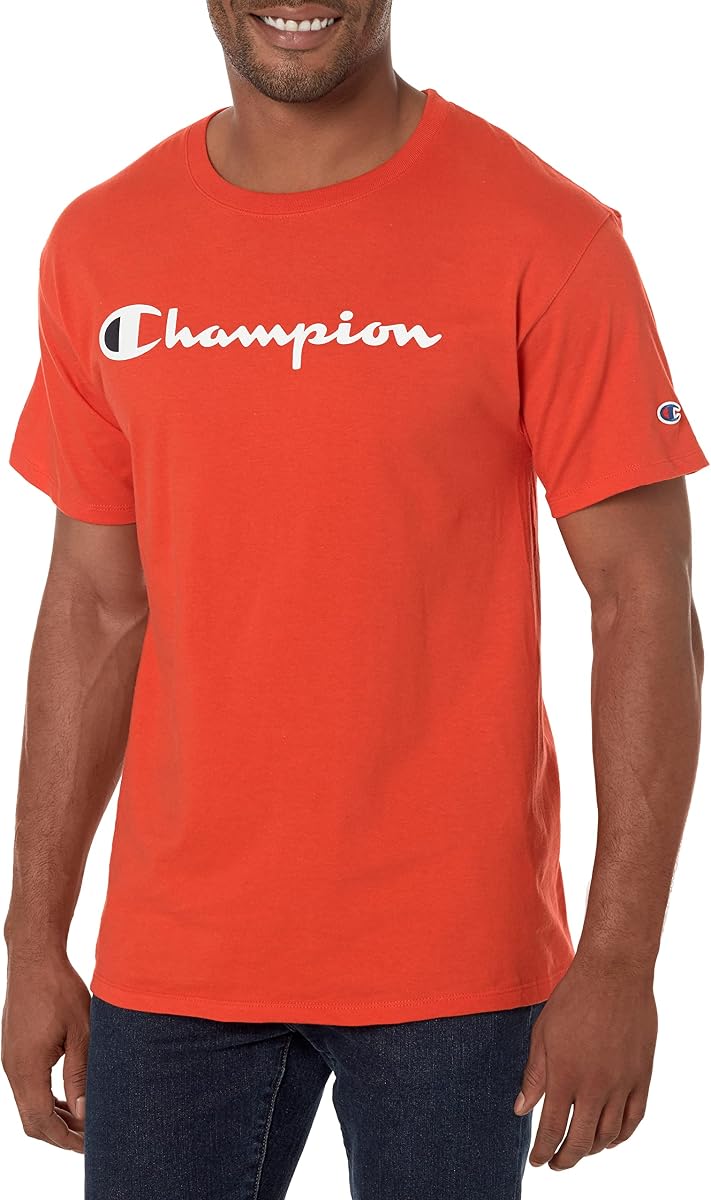 Camiseta de manga corta con gráfico Classic Script para hombre, corte estándar, logotipo tonal, disponible en tallas regular y grande y alta