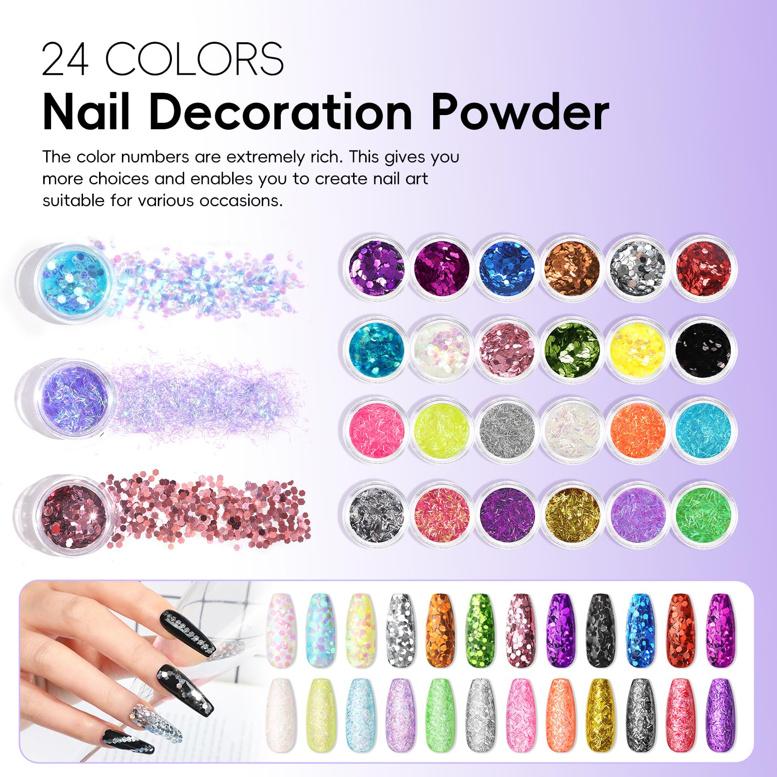PEACECOLOR Kit Ongle Acrylique Complet En Gel Avec Ponceuse Pour Ongles, 11 Couleurs Poudre Acrylique, 3 Couleurs de Vernis à Ongles Gel et Outils Nail Art Pour Salon à Domicile
