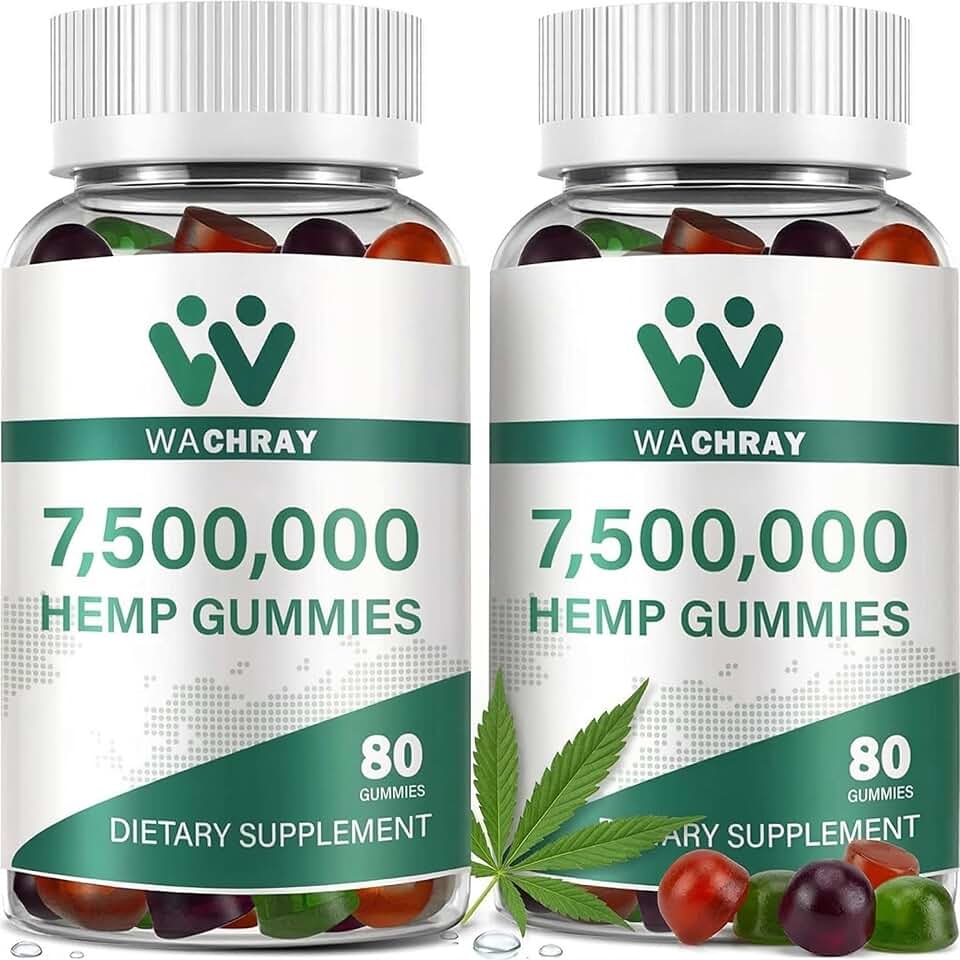 Hemp Gummies for Sleep Anxiety Pain Inflammation Relief Edible with Omega &amp; Vitamin Premium Fruity Flavors-Natural Candy High Potency 160 Count 2 Pack