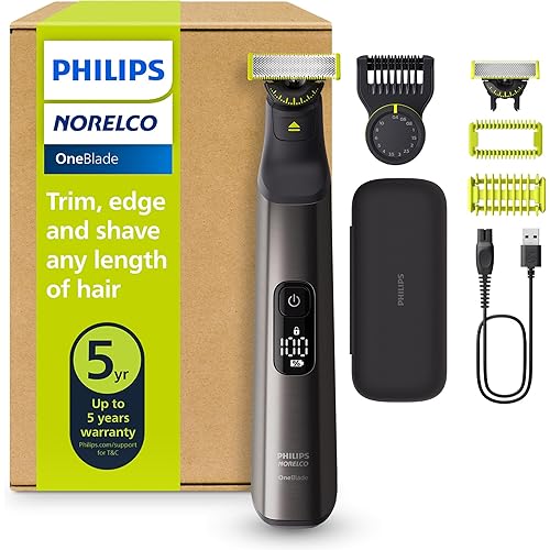 Norelco Philips OneBlade 360 Pro Face + Body, Hybrid Electric Beard Trimmer, Shaver and Bodygroomer, with 360 Blade Technology, Model QP6552/90