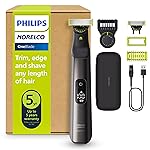 Norelco Philips OneBlade 360 Pro Face + Body, Hybrid Electric Beard Trimmer, Shaver and Bodygroomer, with 360 Blade Technology, Model QP6552/90