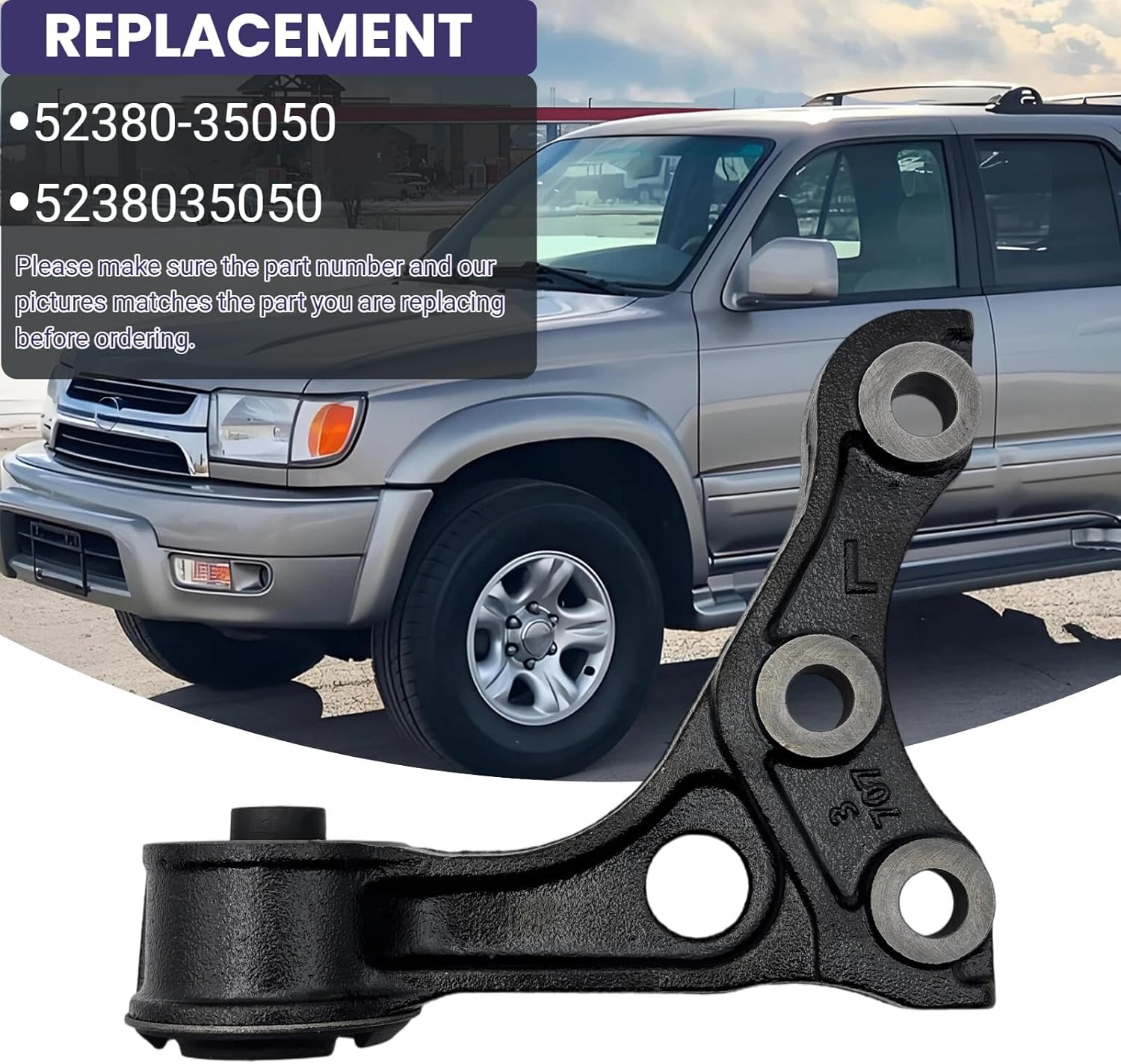 52380-35050 Left Front Differential Support Replacement for 5238035050 Fits for Toyota 4Runner 1996-2002