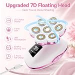 Razors électriques pour femmes, 7D Shaver électrique pour les femmes, 5-IN-1 Lady Shaver, Bikini Trimmer humide/séché pour les femmes, Enlèvement des cheveux faciaux rechargeables, Rasoirs électriques sans douleur pour femmes pour les jambes Armpit Pubic Area