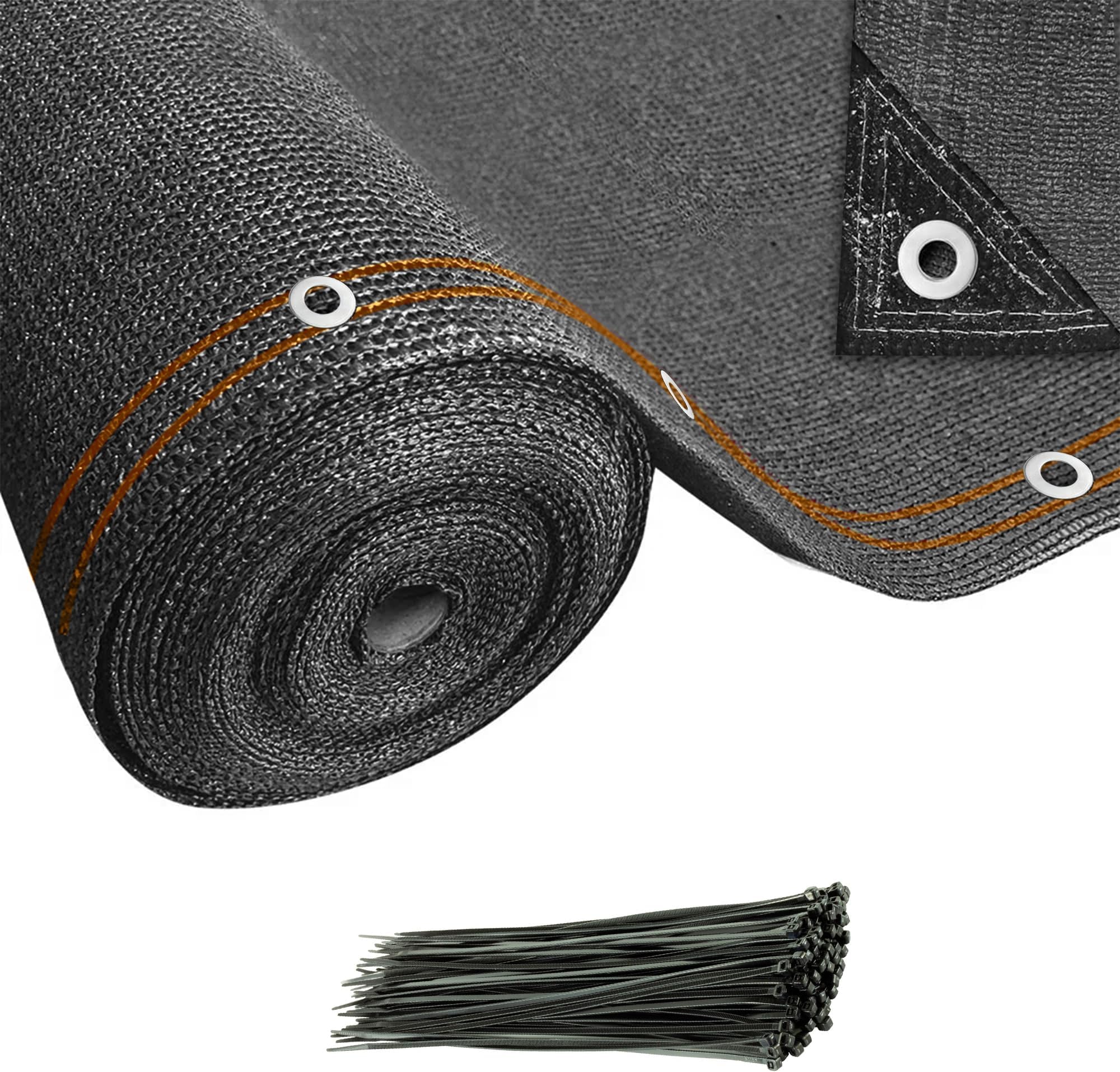 Garden Screening 1x10m for Outdoor Protection - Privacy Screen & Summer-friendly Privacy Netting for Balcony & Patio - Tear Resistant Windbreak Fence Screening ANTHRACITE, 230gsm