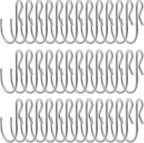 Funrous Ganchos de metal en forma de S, ganchos de acero inoxidable, adecuados para interiores y exteriores, baño, luces de cocina, ganchos