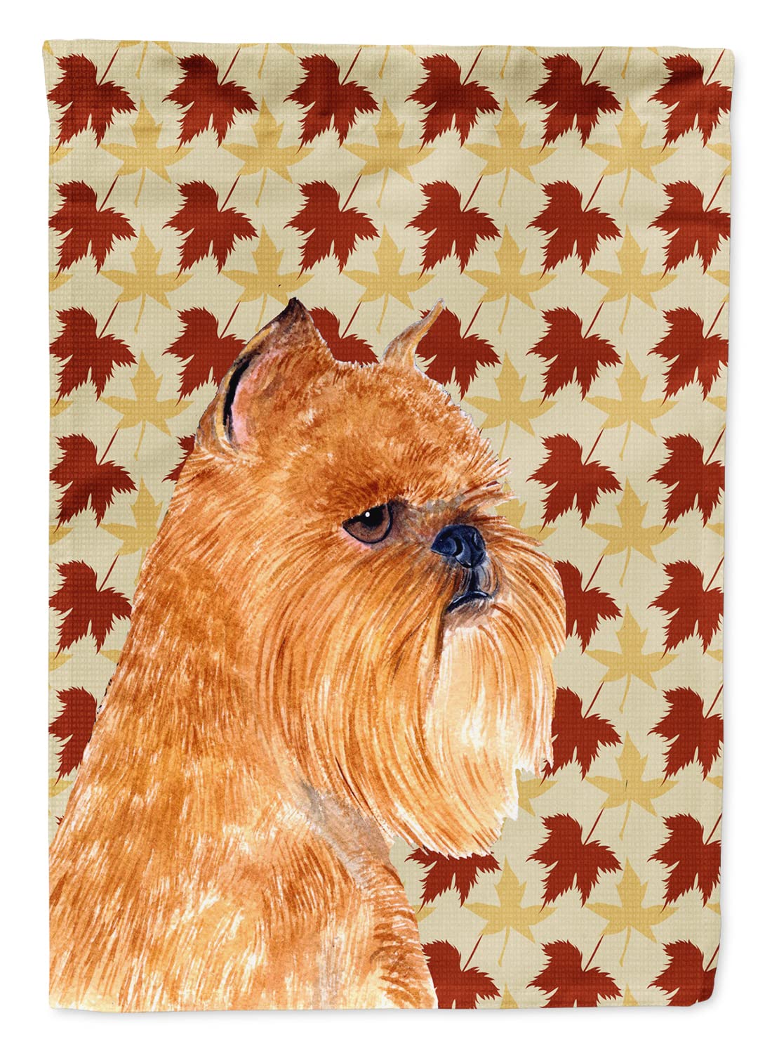 Drapeau Brussels Griffon automne grand format pour décorer le jardin de votre maison