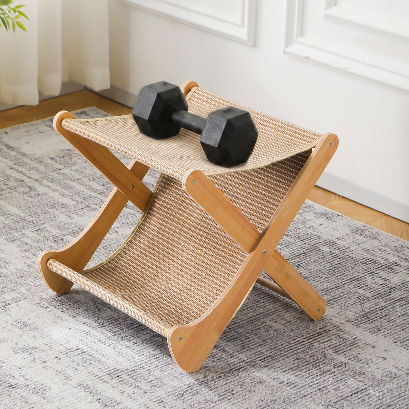 Casa Rascador Gatos Juguete Interactivo Plegable 2 Capas Multiusos | Casa De Cartón Para Gatos para el hogar, el salón, tiempo en familia, estimulación mental interior y viajes al aire libre