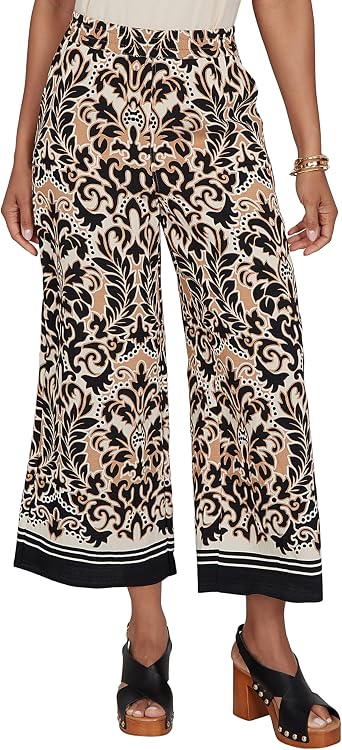 Ruby Rd. Damask Textured Elastic Waist Pant