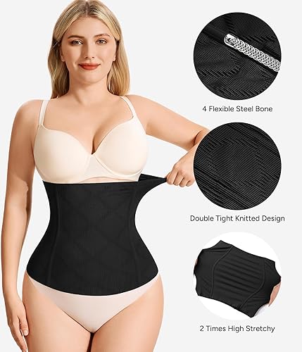 Miniatura 5 de Nebility Entrenador de cintura para mujer, control de abdomen, faja de cintura delgada