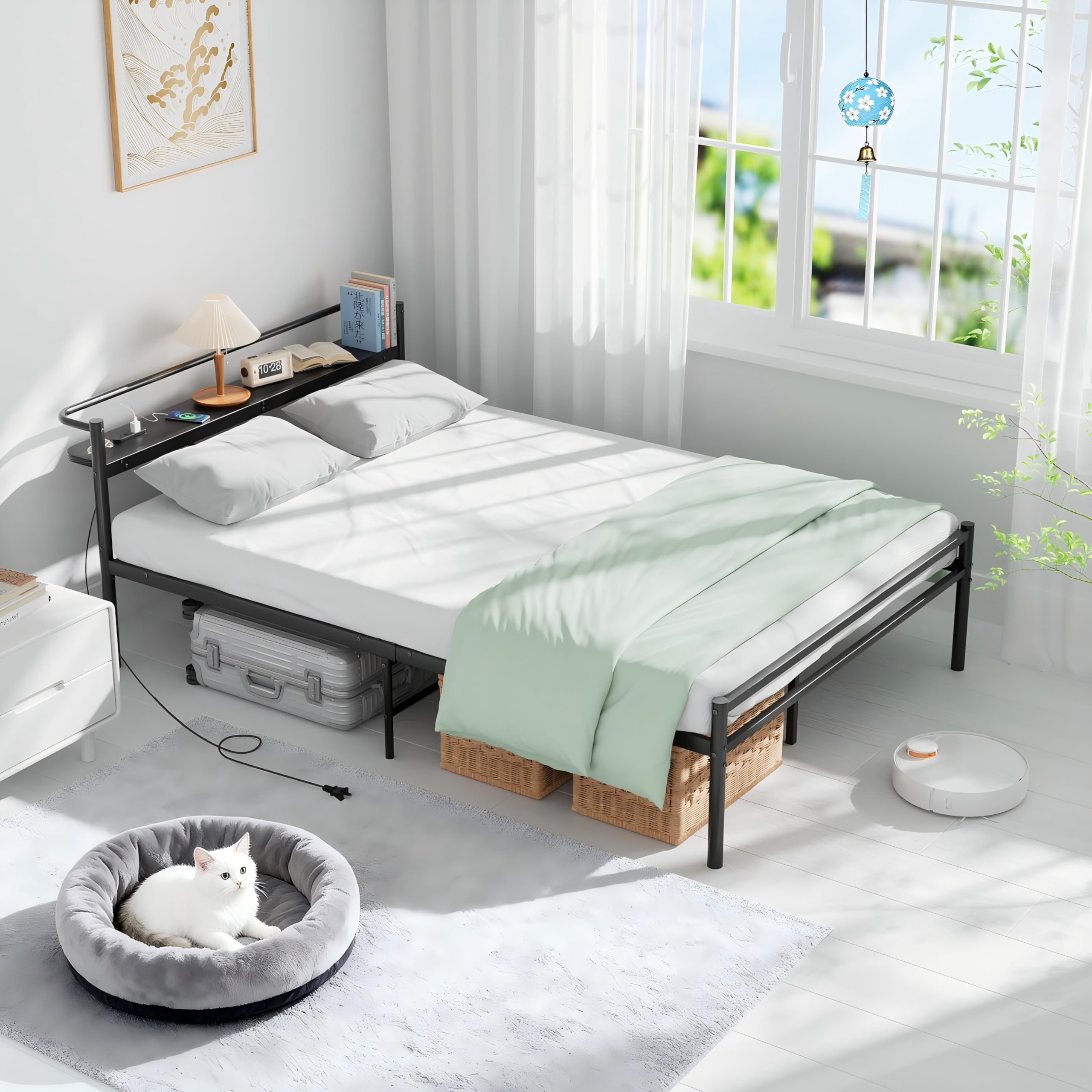 Amazon｜Holdm ベッドフレーム セミダブル パイプベッド 耐荷重