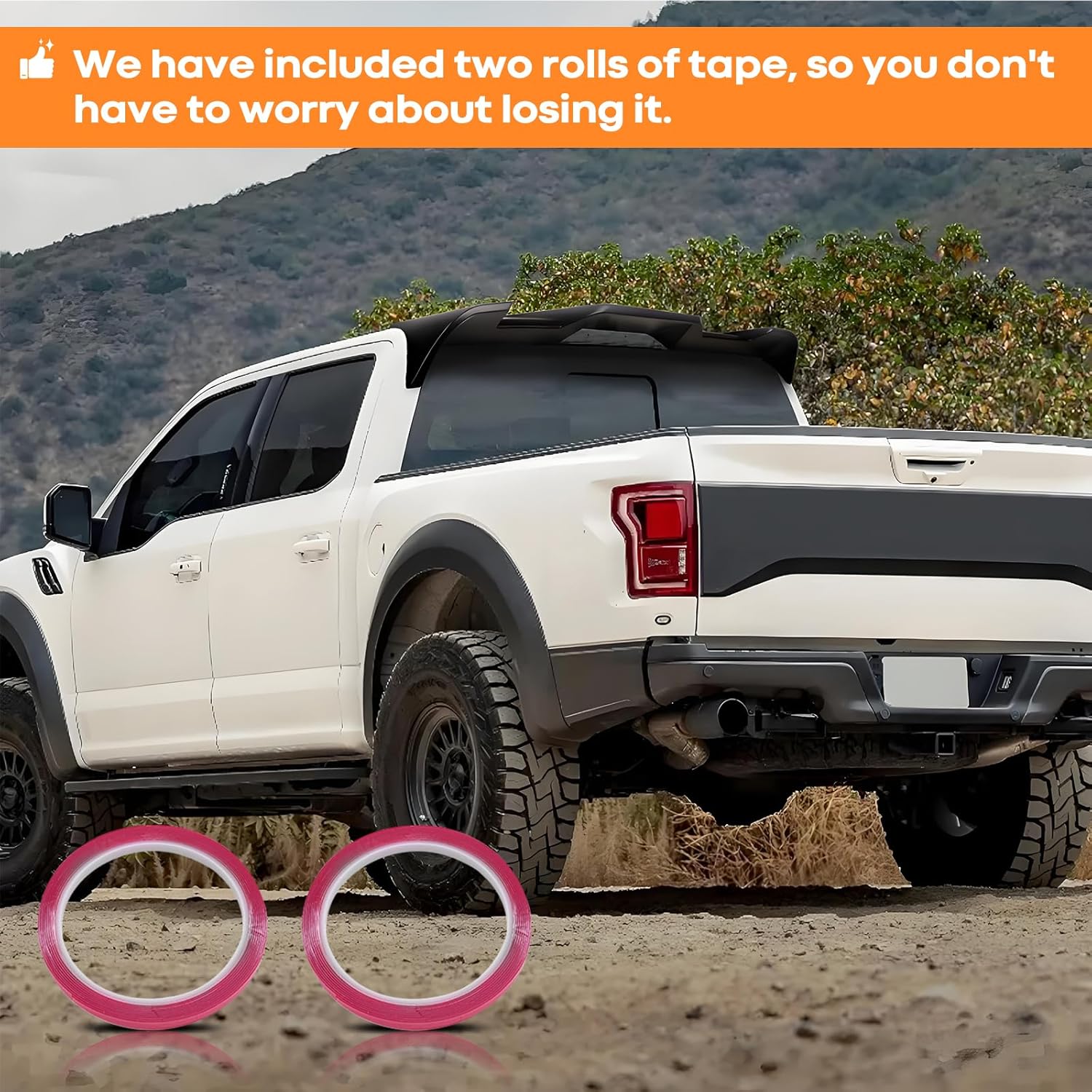 Rear Window Roof Spoiler Lip Wing Compatible with 2015-2020 Ford F150 F-150 XL/XLT/Raptor/Limited/Lariat/Platinum（ABS）