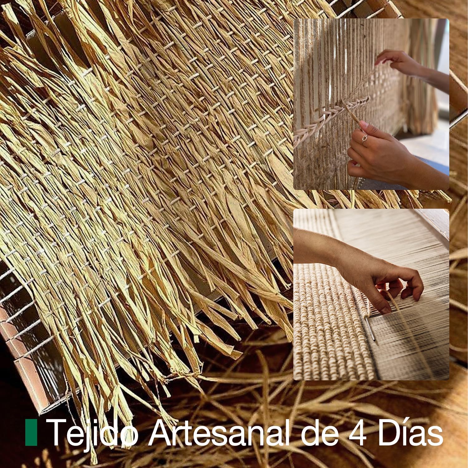 LUMI Felpudo de Yute Tejido a Mano para Entrada, Antideslizante y Duradero, para Suelos Duros, para Casa, Patio, 60x90 cm