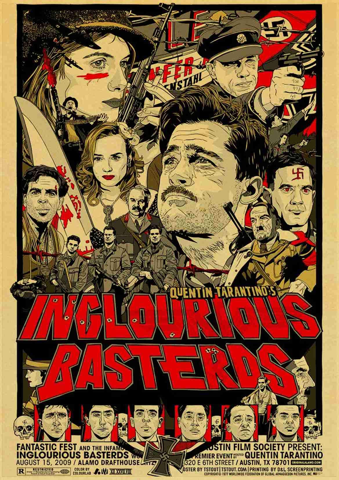 Inglourious Basterds Poster Gifts For Quentin Tarantino Fans Brad Pitt |  Desertcart Seychelles, image size:1169x1654