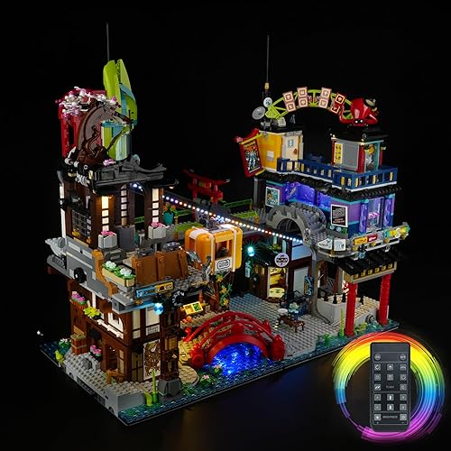 Miniatura 4 de Kit de iluminación LED para Lego Ninjago-City Markets, luz LED compatible con modelos de bloques de construcción Lego 71799 (no incluye juego de
