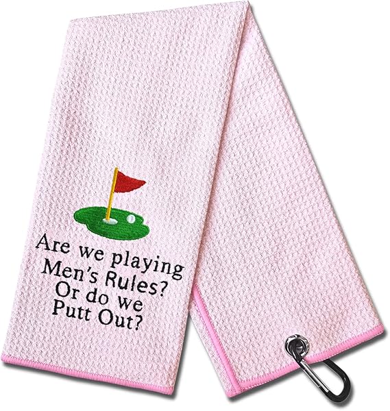 DYJYBMY are We Playing Men‘s Rules? Funny Golf Towel