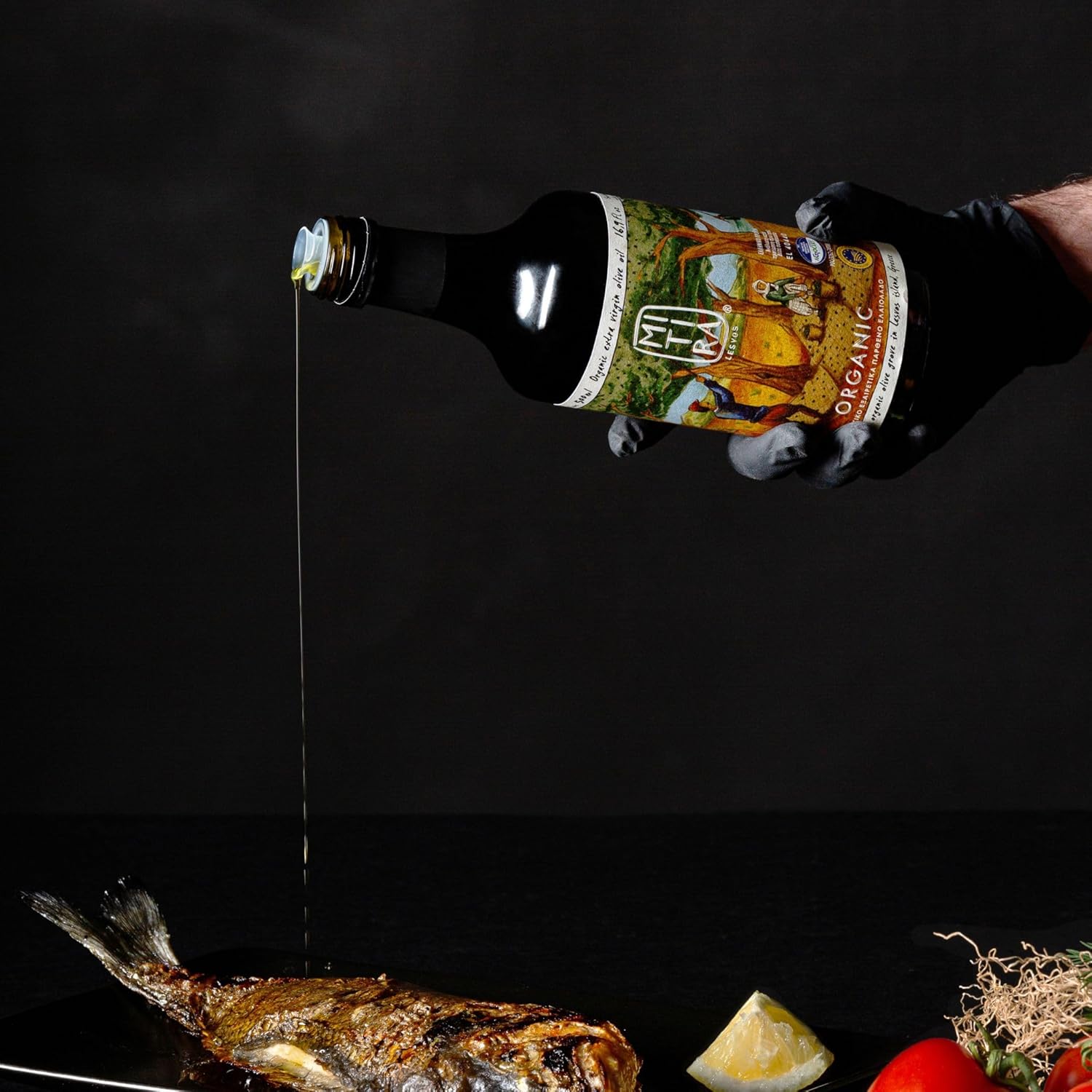 MITIRA ORGANIC Extra Virgin Olive Oil, 500mL, Herbaceous Flavor, available at Hellenic Farms
